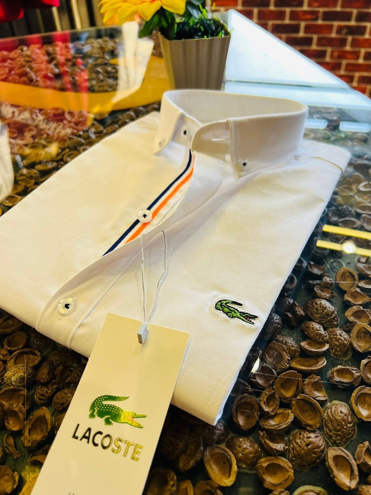 slim fit lacoste shirt