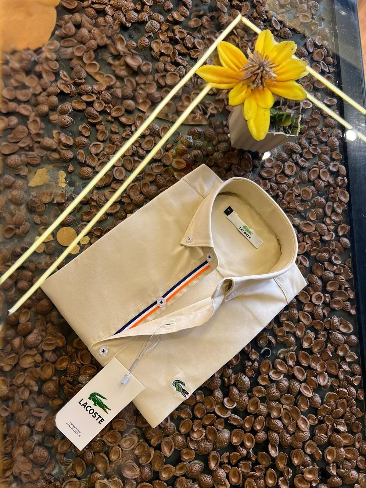 slim fit lacoste shirt