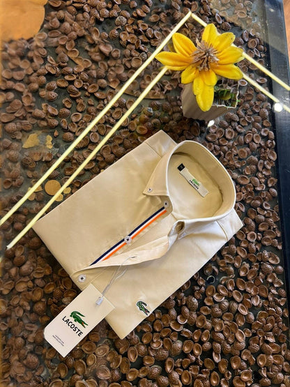 slim fit lacoste shirt